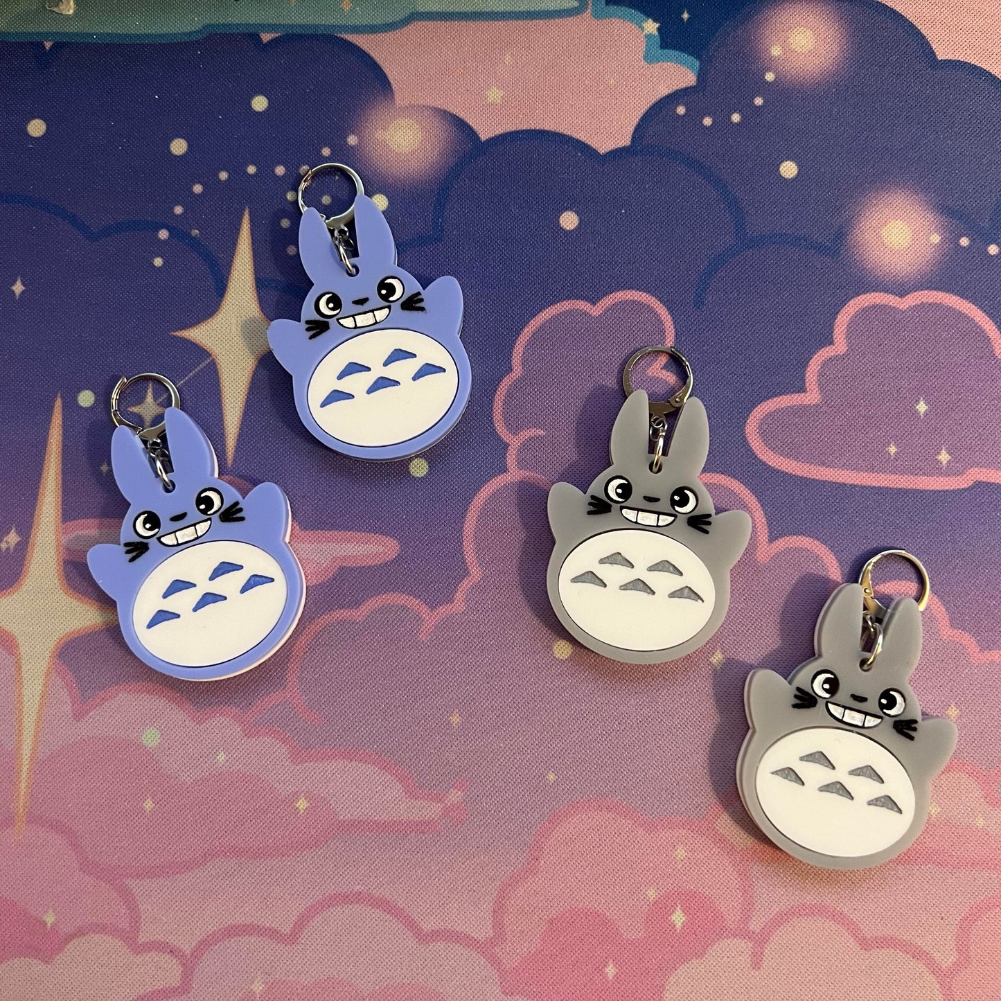 Totoro Statement Earrings (Grey)