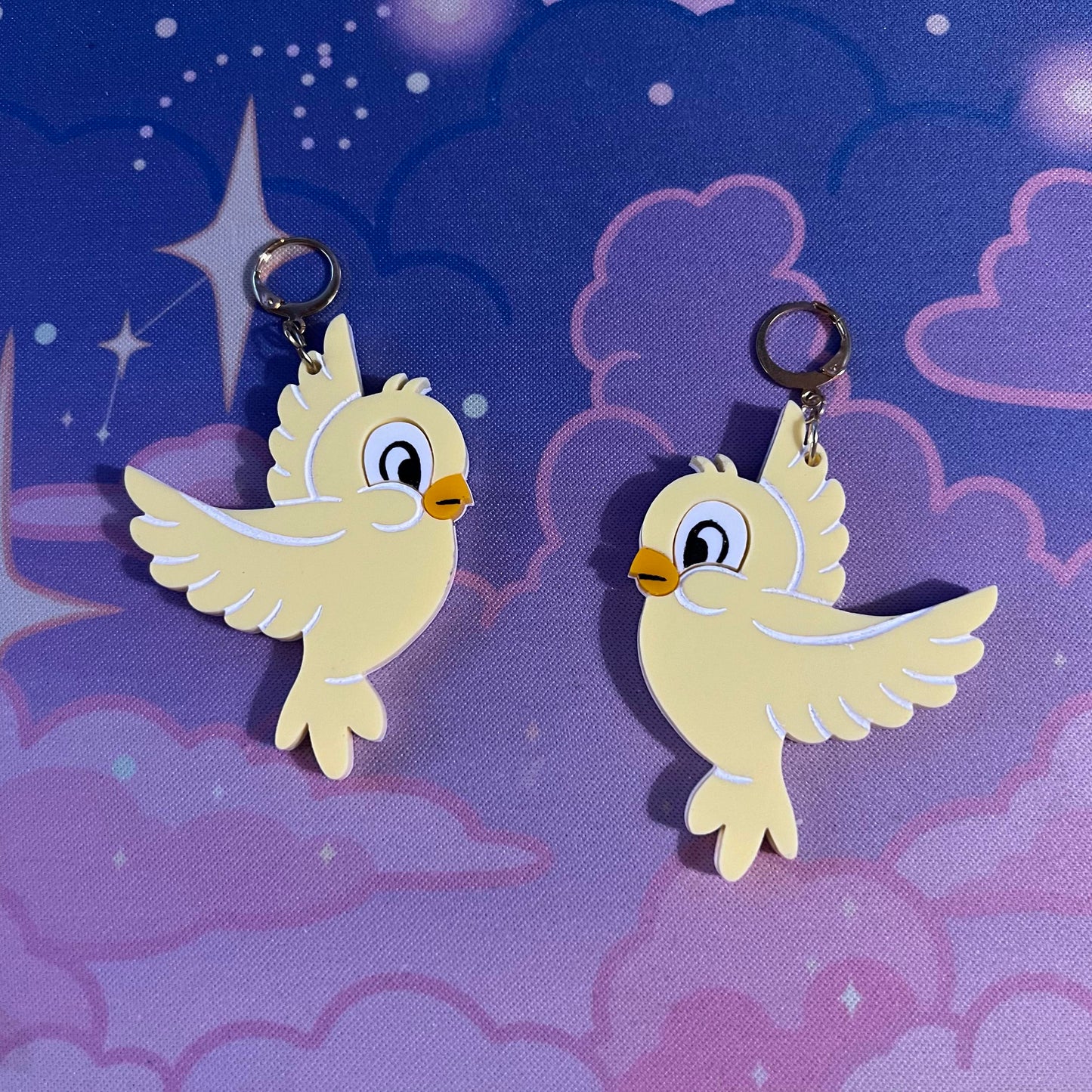 Retro Love Birds (Pastel Yellow)