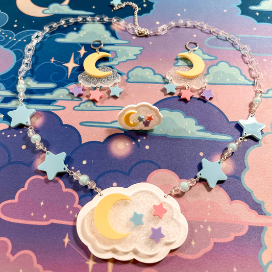 Twinkle Daydream Necklace (Blue Chain)