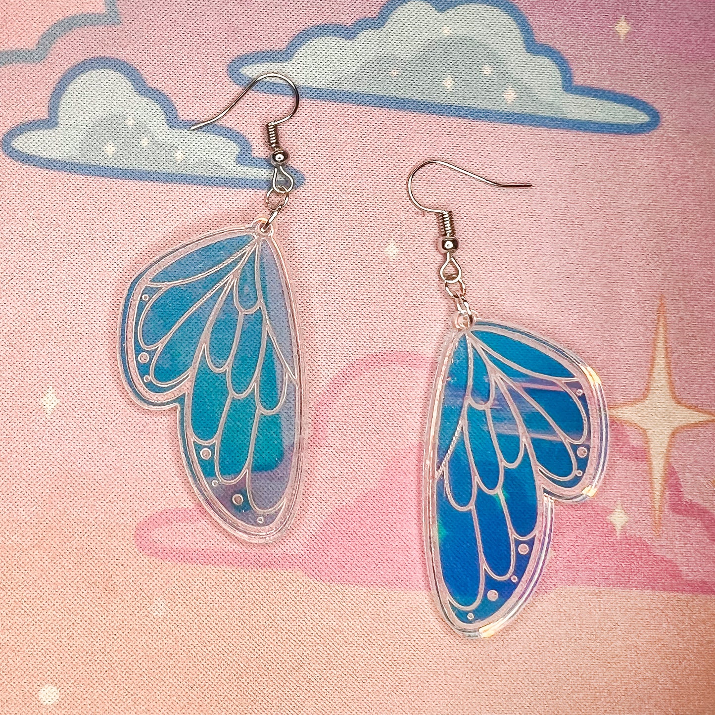 Iridescent Fairy Wing Earrings