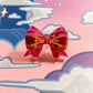 Lovely Tartan Bow Adjustable Ring (Scarlet Version)