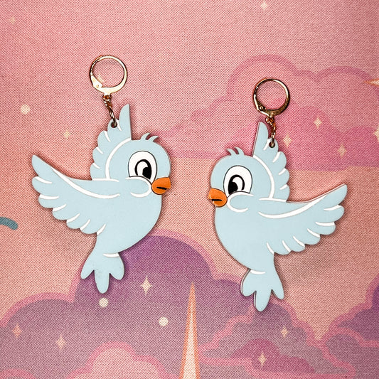 Retro Love Birds (Pastel Blue)