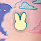 Pastel Yellow and Iridescent Acrylic Bunny Pin