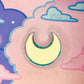 Pastel Yellow and Iridescent Acrylic Crescent Moon Pin